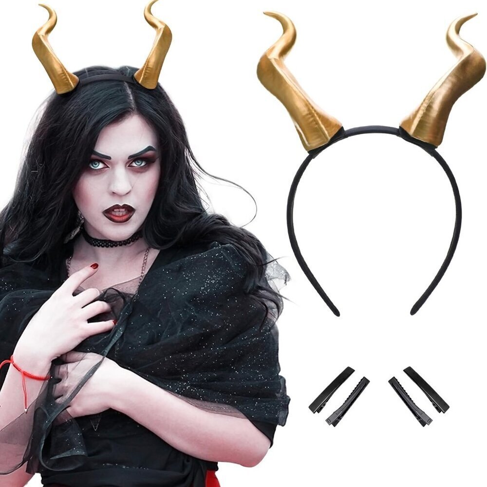Devil Horns Headband for Adult Halloween Cosplay Renaissance Photo Props